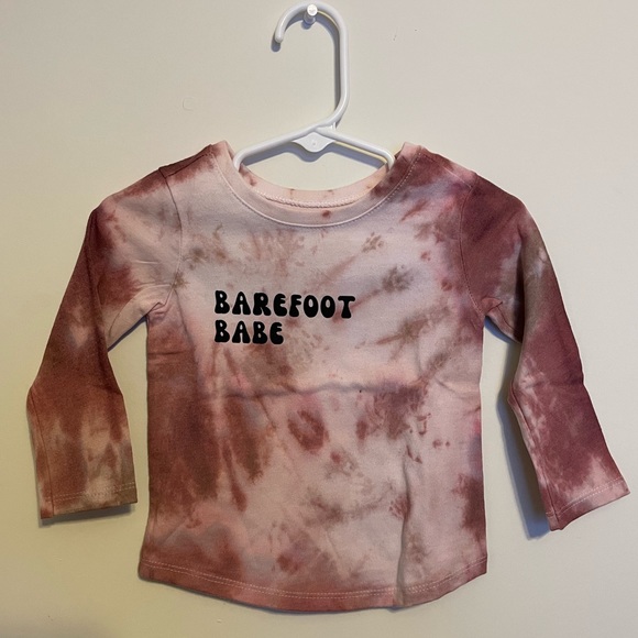 NWOT - Homemade 12M Barefoot Babe Tie-Dye Long Sleeve - Picture 1 of 2